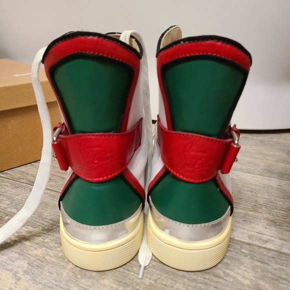 Christian Louboutin Mens Alfie Nappa high top sneakers Size Euro 44, US 10.5 - Picture 6 of 12